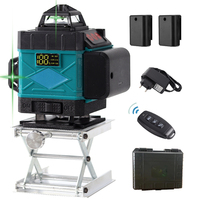 Niveau laser 360° Chine, niveau laser professionnel à faisceau, 16 lignes, niveaux laser rotatifs 4D, mode intérieur, trépied