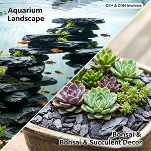 Dalles de roche irrégulières multi-tailles pour aquariums, décoration d'aquascaping pour terrariums, paysages miniatures - Product Image 4