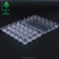 Plateau à œufs 24 alvéoles en PET rigide de fabrication chinoise, sûr pour les aliments, jetable, pour œufs de poule et de canard frais de la ferme