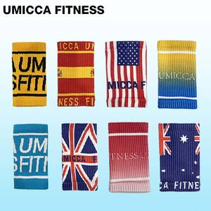 Umicca ejercicio atlético muñequera de punto fino de nailon para tenis baloncesto levantamiento de pesas gimnasio pulsera absorbente de sudor Logo - Product Image 5