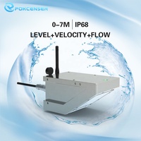 Medidor de Flujo de Río por Radar OEM Pokcenser, Medidor de Velocidad de Agua Digital Portátil, IP68, Aleación de Aluminio, PWF-R600S