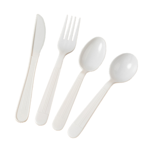 Chất Lượng Cao Dùng Một Lần Đồ Ăn Dao Kéo Thiết Lập Thân Thiện Với Môi Phân Hủy Sinh Học Thực Phẩm Cấp PSM Nhựa Muỗng Dao Nĩa Cho Các Bên - Product Image 4