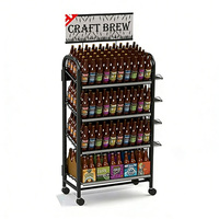 Forme Unique présentoir de bouteille de bière/bière promotion étagère/étagère à bouteilles magasin présentoir