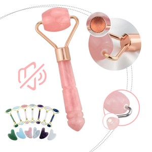 Rullo Singolo Premium in Pietra di Quarzo Naturale Stile Pagoda per Massaggio Oculare, Ringiovanimento e Rassodamento della Pelle - Product Image 3