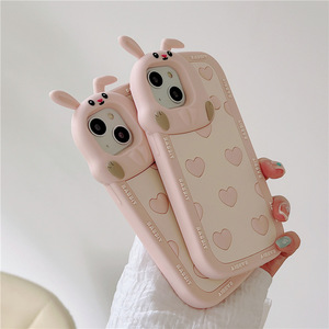 Custodia per cellulare in silicone carino cartone animato Kawaii animale antiurto personalizzato per <span class=keywords><strong>iPhone</strong></span> 14 Plus 14 13 12 <span class=keywords><strong>11</strong></span> Pro Max <span class=keywords><strong>Cover</strong></span> - Product Image 3