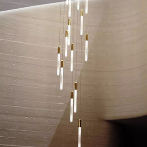 Lámparas <span class=keywords><strong>de</strong></span> Araña <span class=keywords><strong>de</strong></span> Lujo <span class=keywords><strong>de</strong></span> Diseño Nuevo Personalizadas para Techos Altos, Escaleras <span class=keywords><strong>de</strong></span> Villas, Lámpara Decorativa Colgante <span class=keywords><strong>de</strong></span> Meteorito con Varilla Acrílica - Product Image 3