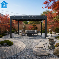 Pergola en aluminium de qualité supérieure Sweet Home avec toit motorisé, résistante aux intempéries, pour jardin extérieur, pavillon bioclimatique, protection solaire