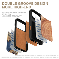 Coque de téléphone vierge à double rainure pour iPhone 17 Pro Max, en PC et TPU 2-en-1, matériau DIY, compatible avec la charge magnétique