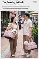 Coussin de voyage pour chien et chat en polyester respirant, pliable, lavable en machine, anti-adhérent aux poils, toutes saisons
