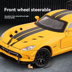 Nuova <span class=keywords><strong>auto</strong></span> in lega simulazione vipera Super classici <span class=keywords><strong>auto</strong></span> 1: 32 Diecast modelli veicoli porta aperta tirare indietro con luce del suono giocattoli ragazzi - Product Image 4