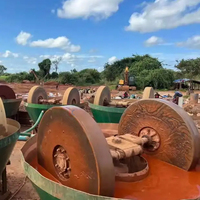 Broyeur à moulinets humides pour l'or, équipement professionnel de broyage minéral, taux de récupération élevé pour l'or rocheux