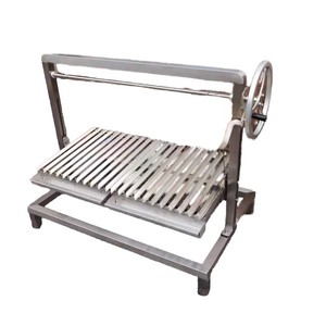 Parrilla Brasero de Acero Inoxidable con Asador <span class=keywords><strong>Gaucho</strong></span> Integrado, Parrilla Argentina Santa María para Uso Doméstico, Parrilla Argentina a la Leña - Product Image 1
