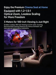 XGIMI RS 20 Proiettore Domestico Portatile con Laser Tricolore, Zoom 4K, DLP Android, 2800 Lumen, Lente Master Red Circle - Product Image 2