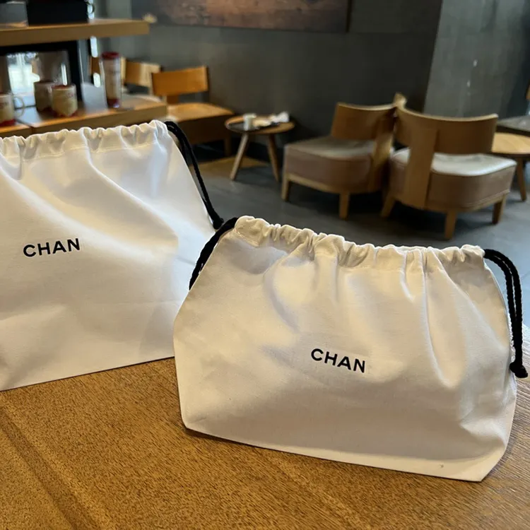 Factory Price Canvas Cotton Drawstring Shoe Bags Cloth Dust Bag  Custom Dustbag for shoes