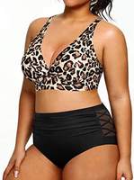 Surdimensionné Femmes Plus La Taille Bikini Taille Haute Contrôle Du Ventre Maillots De Bain Grande Taille Deux Pièces Maillots De Bain Maillots De Bain