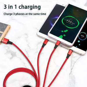 1.2M LED Logo 3-in-1 şarj 3A tip-c araba ve cep telefonları için mikro <span class=keywords><strong>USB</strong></span> kablo elektronik hediye güç banka gemi hazır - Product Image 3