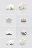 Mini-interrupteur tactile à lumière blanche avec support de montage 2/4 pour bouton-poussoir SMD à action latérale