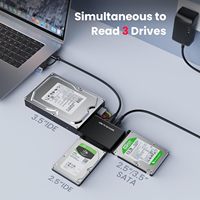 Adaptador USB C a IDE SATA actualizado, lector de disco duro, convertidor de recuperación Ultra, adaptador de disco duro para 2,5/3,5 HDD/SSD HDD