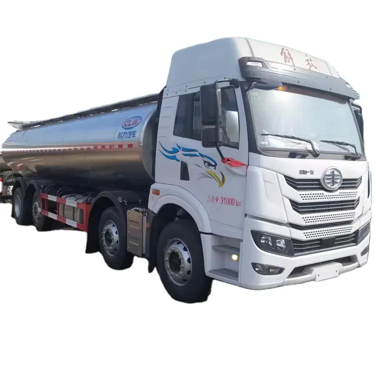 Camión cisterna de transporte de leche fresca 290HP FAW 8x4 20000 litros 20cbm 304 camión cisterna de acero inoxidable