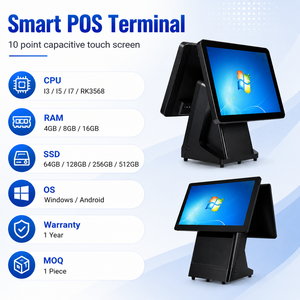 เครื่อง POS แบบ Capacitive ขนาด 15.6 นิ้ว พร้อมเครื่องพิมพ์ความร้อนในตัวขนาด 80 มม. ระบบแคชเชียร์ <span class=keywords><strong>Windows</strong></span> Android สำหรับธุรกิจ ขายส่ง - Product Image 3