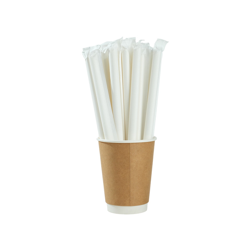 Biodegradable Compostable Milk Tea Straws Individually Wrapped Color Options Paper Drinking Straws for Parties