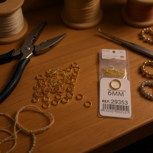 Anelli aperti Ilan da 6 mm color oro, 200 pezzi per la creazione di gioielli - Product Image 2