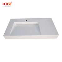 Ykkr — lavabo mural suspendu blanc, nouvelle mode, Surface solide, évier de salle de bains, Vanity