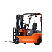 Nouveau chariot élévateur électrique à quatre roues avec batterie au plomb-acide, cabine, déplaceur latéral hydraulique, pneus pleins pour utilisation en intérieur/extérieur