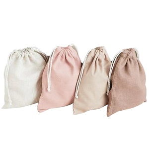 Sac à chaussures en toile de coton imprimé personnalisé de bonne qualité, réutilisable, portable, avec cordon double, pour cadeaux - Product Image 1