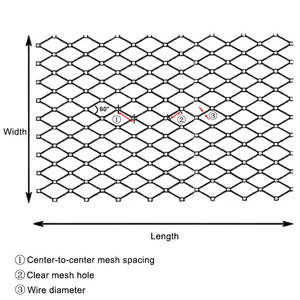 Maille de câble en acier inoxydable haute durabilité, respirante, découpée sur mesure, pour décoration de façade et construction de garde-corps d'escalier - Product Image 3