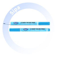 SGU01 SIPA Usine Métal Pointe Glitter Liquide Colle Stylo Bleu à Transparent pour Arts et Artisanat