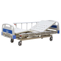 Lit médical manuel à 3 fonctions, lit d'hôpital à 3 manivelles, lit de patient réglable pour hôpital et clinique