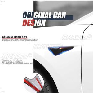 Juego de 2 Cubiertas Protectoras de Fibra de Carbono ABS para Cámaras Laterales de Tesla Model 3/Y/S/X, Accesorios para Automóviles Tesla Model Three - Product Image 4