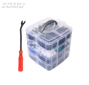 630 pièces/ensemble De Carrosserie En <span class=keywords><strong>Plastique</strong></span> Punaise Rivets Pare-chocs De Voiture Kits De Réparation Clips de Fixation D'expansion Clips - Product Image 1