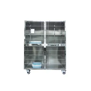 Factory Supply Shock-Absorbing Cat Boarding Cages Stainless Steel Durable Indoor Cat Cage