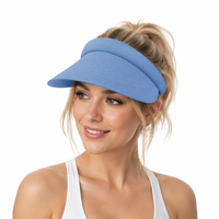 Casquettes de soleil en polyester PE réglables à large bord, type bandeau, visière vide pour la plage, la mer et les voyages, pour femmes et hommes