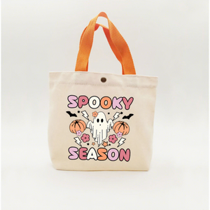 Borsa personalizzata da donna dolcetto o scherzetto per Halloween con fiocco sciarpa modello eco-friendly borsa per <span class=keywords><strong>il</strong></span> <span class=keywords><strong>trucco</strong></span> borsa - Product Image 2