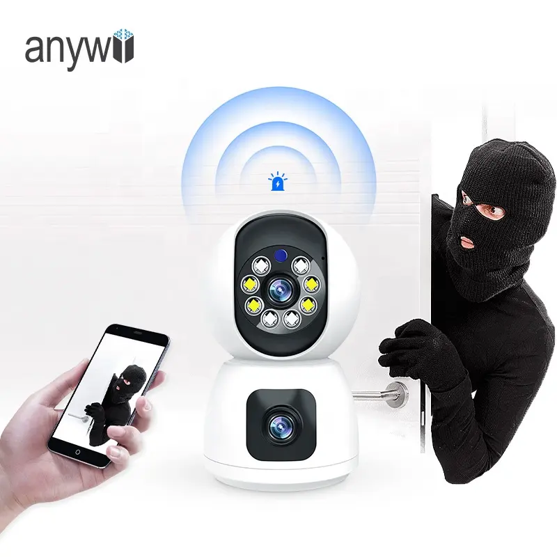 2.4GHZ Mini telecamera Wifi Anywii P100A 1080p due vie conversazione di rilevamento umano di rete di visione notturna telecamera di sicurezza domestica interna