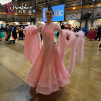 B-24152 personnalisé nouvelle robe de danse de salon standard international robes de danse de salon en soie perlée de haute qualité à vendre