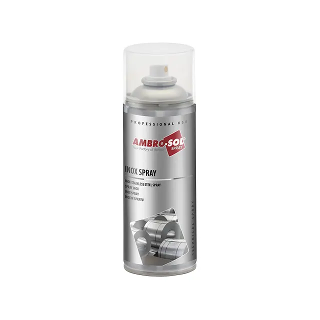 Spray de acero inoxidable Premium Inox-400 Ml para una protección robusta del metal-Ideal para acabado de superficies de alta gama