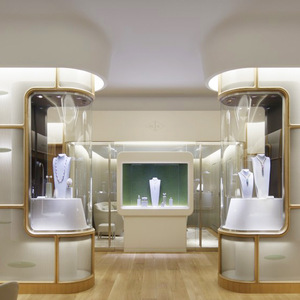 High-End <span class=keywords><strong>LED</strong></span>-Licht Vitrine Desktop Glass chutz Echtes Leder Oval Vitrine mit Requisiten für Schmuck <span class=keywords><strong>Display</strong></span> - Product Image 2