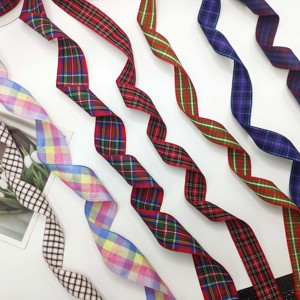 Sangle en <span class=keywords><strong>jacquard</strong></span> à motif losanges en polyester écologique, directement du fabricant, pour accessoires vestimentaires de fête et de mariage - Product Image 3