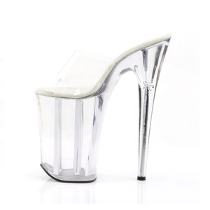 <span class=keywords><strong>Sandali</strong></span> Rncksi <span class=keywords><strong>con</strong></span> Tacco Alto 23cm, <span class=keywords><strong>Suola</strong></span> Trasparente in PVC, Punta Aperta, Design Sexy <span class=keywords><strong>con</strong></span> Paillettes, Aumento di Altezza - Product Image 4