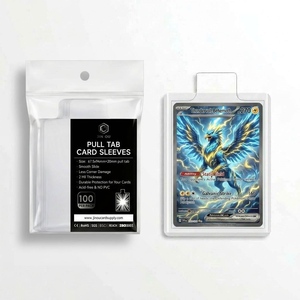 Protectores de Tarjetas JIN OU con Asa, Fundas de Plástico Transparente Libres de Ácido para Tarjetas Coleccionables de Béisbol, Baloncesto y Hockey - Product Image 1