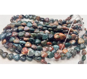 Collier élégant en agate avec perles artisanales et chaîne ajustable pour femme règne sur résine bijoux de mode indiens - Product Image 2