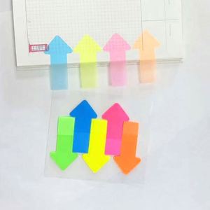 Color Fluorescent Sticky Notes PET Sticky Notes Message Paper Tear-off Indicator Index <b>Bookmark</b> Stickers - Product Image 1