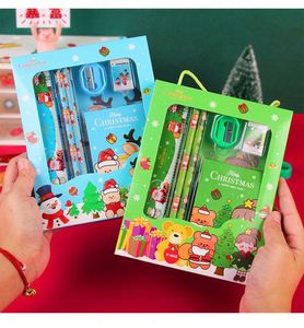 Regalo de Navidad, Juego de Papelería de Madera de Seis Piezas, Lápices para Estudiantes, Niños, Útiles Escolares, Regalo Navideño, Juego de Papelería Infantil - Product Image 4