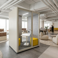 Flexspace 2026 Nouvelle Cabine Moderne Simple et Silencieuse, Salle en Verre Insonorisée Dédiée, Bureaux Modulaires Mobiles