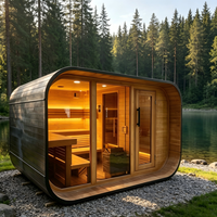 Cabine de sauna en bois sur mesure pour l'extérieur, sauna familial pour jardin, sauna sec personnalisé pour cour arrière, spa sauna sur mesure