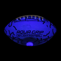Balle de football américain en caoutchouc lumineuse à LED dans le noir Ballon jouet lumineux de football à LED personnalisé